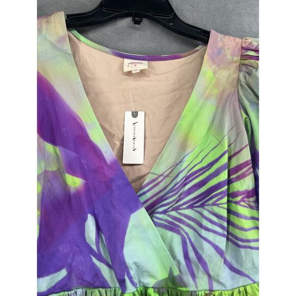 Anthropologie Plenty by Tracy Reese Puff-Sleeve Surplice Dress Size Xs - Picture 4 of 10